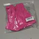Allimy Womens Summer Short Sleeve Slim Fitted Tshirt Round Neck Ribbed Crop Tops (Pink)