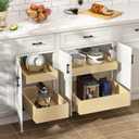 WelFurGeer Soft Close Pull Out Cabinet Organizer, 17" W x 22" D Heavy-Duty Plywood Pull-Out Cabinet Drawer, Cabinets Roll Out Drawers, Durable Pullout Drawers for Home & Kitchen Organization