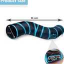 Cat Tunnel Tube ToysTunnels for Indoor Cats, S-Shape Blue Collapsible Interactive Toy with Balls for Rabbits, Kittens, Ferrets, Puppy (S - 2 Way Black Blue)