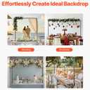 VEVOR Over The Table Rod Stand with Clamps, 13"-42" Tall & 28"-98" Length Adjustable, Metal Table Arch Stand, Tabletop Balloon Arch Frame for Wedding Birthday Party Christmas Decorations, Black