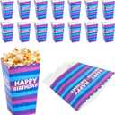 SAVITA 24pcs Video Game Popcorn Boxes, Funny Llama Party Popcorn Bags Battle Holder Bucket Cup Gamers Birthday Decorations for Wrapping Snacks Candy Cookies Party Favor Supplies