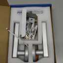 Smart Fingerprint Door Lock with Handle & Keypad, Keyless Fingerprint Entry, Touchscreen Code for Front Door, Bedroom, Home, Apartment, Hotel (Silver)| Ekwansetion