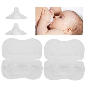 Nipple Shields for Nursing Newborn for Women Breastfeeding Baby Premium Contact Nippleshield for with Latch Difficulties or Flat or Inverted Nipples Clear (20mm/0.78inch, 4, Count)