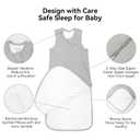 BubblePanda Rayon Made from Bamboo Sleep Sack 12-18 Months 1.0 Tog Soft Toddler Sleeping Sack for Babies 2-Way Zipper Baby Wearable Blanket