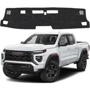 Dash Cover Mat for Chevy Chevrolet Colorado & GMC Canyon 2023 2024 2025 2026 Non-Slip Dashboard Cover Mat Sunshade UV Rays Protector Interior Accessories