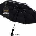 Uzi Tactical Self Defense Umbrella Windproof Unbreakable Fiberglass with Carbide Tip - Lightweight, Large, Portable, Travel Umbrella for Men & Women Combat-Ready for Rain, Snow & Wind, 44 Inch
