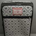 True Religion 31" Rolling Luggage, Soft Sided Suitecases with Spinner Wheels, Black/Gray, 31 Inch