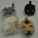 4Pc Finger Toy Stress Relief Big CatSqueeze Ball Relieve Stress Fidget Toys for Children and Adults,Squeeze Sensory Toys for Anxiety, Autism, ADHD. (4 Cats) (4 Cats)