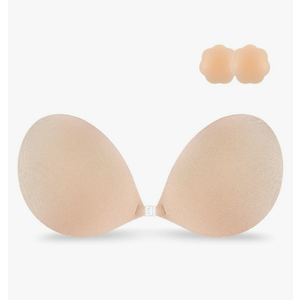 Niidor Adhesive Strapless Bra for Women Sticky Invisible Push up Silicone Bra for Backless Dress 2025 Upgraded Clasp Bras