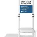 Houseables Mobility & Support Aids, Step Stool with Handle & Car Door Assist Handle for Seniors, Disabled & Adults, Safety Support for Home, Bath, Kitchen & Vehicle