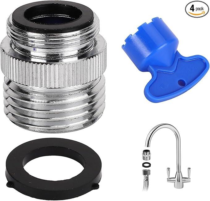 Faucet Adapter Kit with Aerator, Faucet to Garden Hose Adapter Brass Garden Hose Connector for Kitchen and Bathroom Sink Faucets