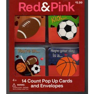 Red&Pink 14count cards and envelopes