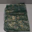 Artoid Mode Dark Green Dutch Fleece Table Runner, Glitter Metallic Foil Holiday Kitchen Dining Table Decoration for Home Party Decor