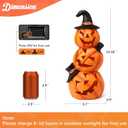 Halloween Pumpkin Decorations Unique 3 Tiers Stacked Jack-O-Lantern Solar Outdoor Pumpkin Lights Halloween Decor for Porch Garden Yard Lawn,3 Tiers Pumpkin