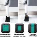 MYMULIKE Bed Risers 5 inch, Heavy Duty Bed Lifts Risers Support Up to 6000 Lbs for Sofa, Table, Couch, Chair or Desk (Set of 6, Black)