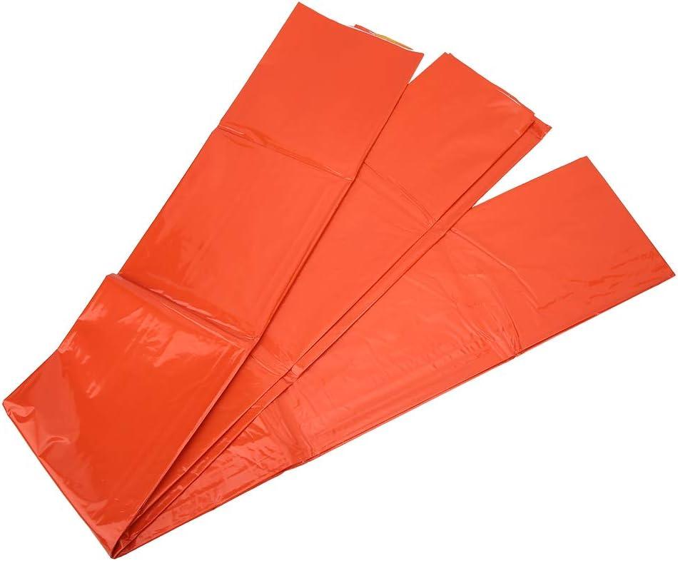 Ymiko Emergency Tent, Portable Pe Aluminum Film Survival Tent with High Performance Bivy Sack for Outdoor Camping (Orange Tent)