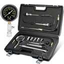 BETOOLL 13pcs Compression Tester with Spark Plug Tester - 300PSI Engine Cylinder Compression Gauge Automotive Tool (Normal)