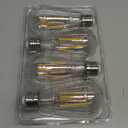 Ascher Vintage LED Edison Bulbs, 6W, Equivalent 60W, Non-Dimmable, High Brightness Warm White 2700K, ST58 Antique LED Filament Bulbs with 80+ CRI, E26 Medium Base, Clear Glass, Pack of 4