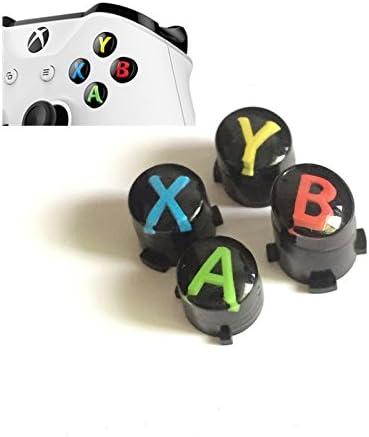 2 x Replacement Bullet Buttons ABXY Mod Kit Levers Joystick for Xbox One S Slim Elite Controller (Multicolour)