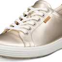 ECCO Womens Soft 7 Sneaker (12-12.5, Pure White Gold Leather)