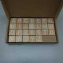 AXEARTE Alphabet Letters Stacking Blocks, 26 Wooden ABC Building Blocks for Toddlers, Number, Animals Icons on Every Side, Preschool Learning Educational Toys Montessori Sensory Toys for Kids