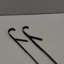 Over The Door Double Hanger Hooks, Metal Twin Hooks Organizer for Hanging Coats, Hats, Robes, Towels - Black - Set of 2