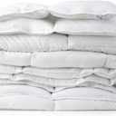 Chezmoi Collection Light Warmth White Down Alternative Comforter Duvet Insert, Corner Tabs, King Size