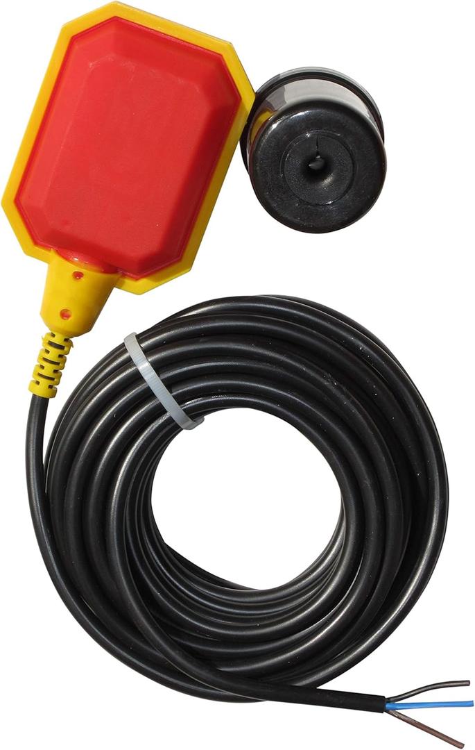 Float Switch for Sump Pump -33-Foot Water Level Sensor with Honeywell Microswitch and Adjustable Tether Length for Ground Water Bilge Pump and Water Tank  Non-Corrosive PP Casing, Rated to 13 Amps