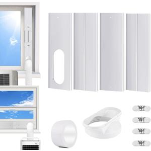 Portable Air Conditioner Window Kit Adjustable Window Seal for Portable AC Unit,Sliding A/C Vent Kit for Exhaust Hose with 5.9 Inches Diameter,Adjustable Max Length to 60 Inch