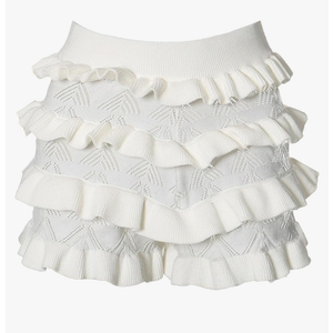 Micro Shorts for Women Summer Ruffle Lace Crochet Short High Waist Flowy Beach Bloomer Shorts Size L
