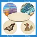 Falling in Art Unfinished Round Birch Wood Panels Kit for Painting, Wooden Canvas 2 Pack of 24 Studio 3/4" Deep, Cradle Boards for Pouring, Art, Crafts, Burning and More