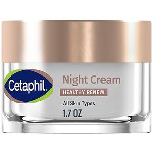 Cetaphil Healthy Renew Skin Tightening Night Cream 1.7 Oz, Wrinkle Repair Cream for Face with Peptides, Retinol Alternative Cream For Sensitive Skin, Fragrance Free