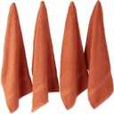 DII Basic Terry Collection Waffle Dishtowel Set, 15x26, Solid Spice, 4 Piece