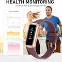 Fitness Tracker, Activity Trackers with 24/7 Heart Rate, Blood Oxygen Blood Pressure Sleep Monitor, Step Counter with 1.1" AMOLED Touch Color Screen, Calorie Pedometer Health Smart Watch for Women Men
