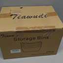 Tiawudi 4 Pack Plastic Storage Bins, Extra Large Pantry Organizer, 13.5" x 10" Clear Storage Containers and Organizer Bins, Multi-Use Bins for Home, Kitchen, Closet and Cabinet