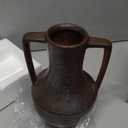 Ceramic Flower Vase with Handles,7.8" Tall Vase for Centerpieces,Large Decorative Terracotta Vases, Farmhouse Rustic Pottery Vase for Home Decor Living Room,Table,Shelf or Mantel