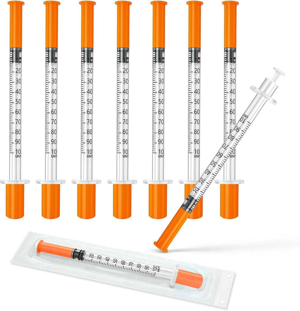 1ml/cc 29G 1/2" Syringes with Needle, 100 Pack
