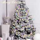 Giegxin 6 Feet Christmas Pastel Garland Candy Ornament Pink Blue Ball Party Christmas Decorations for Xmas Home Indoor Outdoor Decoration Holiday Mantelpiece Stairs Home