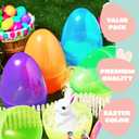 JOYIN 10" Jumbo Easter Eggs, 6PCS Colorful Plastic Giant Eggs Empty Fillable for Easter Filling Treats Party Favor Hunt Classroom Prize Supplies Decoration