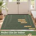 BEQHAUSE Dirt Trapper Door Mat 32" x 48", Non-Slip Washable Doormats Entrance Mat, Dirt Resistant and Absorbent Welcome Mat, Low Profile Floor Mats for Front Back Door and Entryway, Green