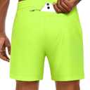 MIER Mens Running Shorts with 5 Inch Inseam, Quick Dry Athletic Shorts for Gym Workout Exercise Training, 3 Zipper Pockets, Small