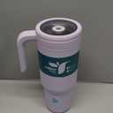 REDUCE Chiller Vacuum Insulated 40 oz Tumbler with Spill-Proof Silicone Straw - Sustainable Tritan Lid with Water Intake Markers - Soft Sit Base Travel Mug - Dishwasher Safe - Gentle Lavender