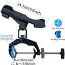Fishing Rod Holders for Boat, Upgraded Fishing Rod Holder with Enlarge Clamp Innovative Dual-V Shaped Design Fit Round/Square Tube Boat Fishing, Fishing Gifts for Men
