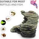 relaqcc Turtle Basking Platform Shale Scape Step Ledge, Reptile Ladder Resting Terrace Aquarium Decor, Great for Reptiles, Amphibians, Frogs, Small Turtle