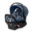 Chicco KeyFit Max Zip ClearLux Infant Car Seat and Base, Rear-Facing Seat for Infants 4-30 lbs., Zip-Open Privacy Shield, Compatible with Chicco Strollers, Baby Travel Gear | Midori/Blue, Exp Oct 2031