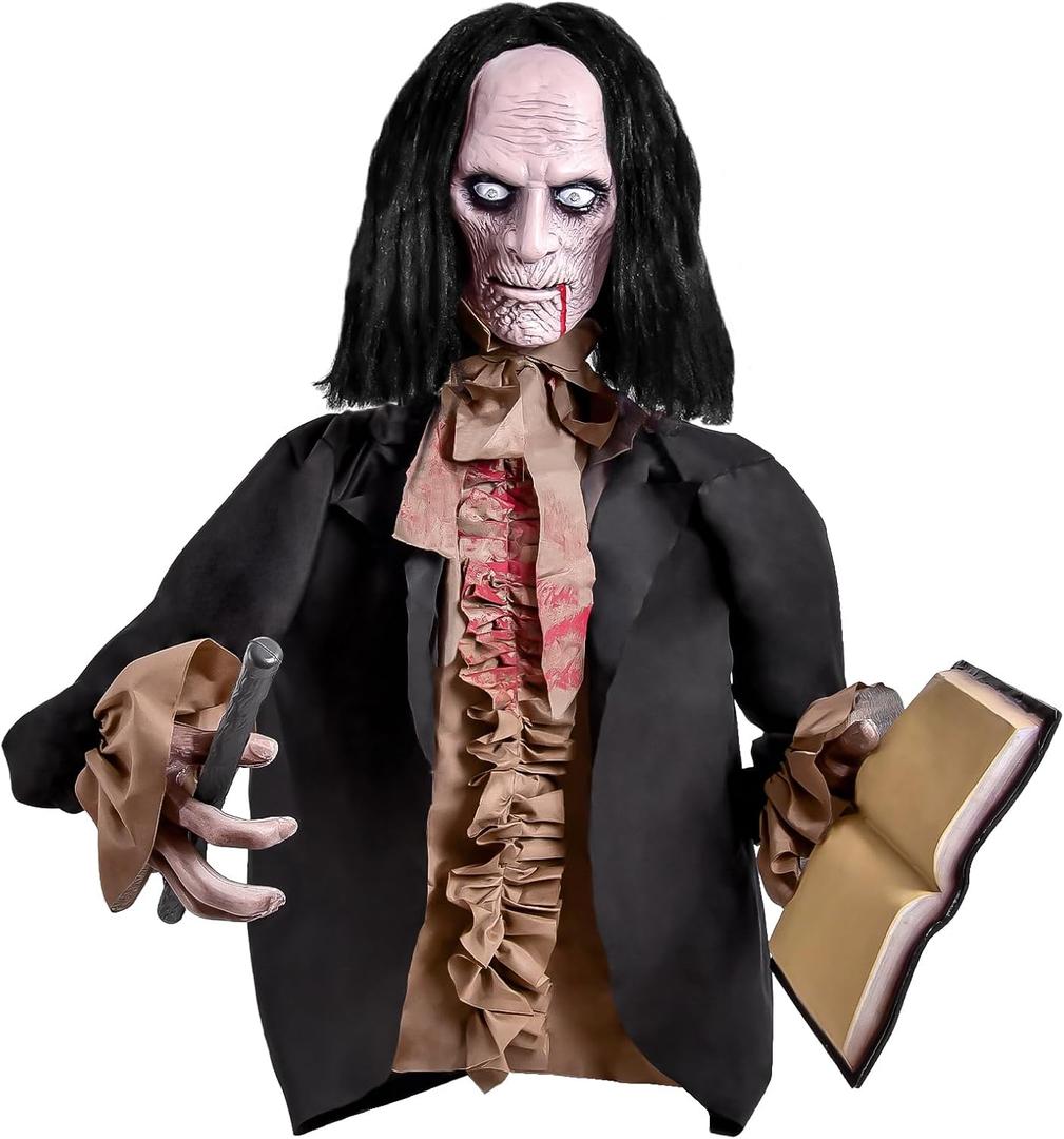 Halloween Animatronics Zombie - Halloween Yard Scary Groundbreaker Decorations Outdoor 2.5FT with Creepy Sounds and Light Up Eyes,Touch Sound Activation Outside Lawn Yard Haunted Prop