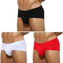 Arjen Kroos Briefs for Men 3 Pack Sexy Underwear Breathable Modal Trunks Boxer Briefs L