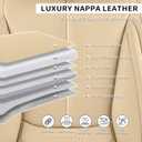 Car Seat Covers, Leather Seat Covers for Cars Full Set, Waterproof and Breathable Suitable for Most SUV/Truck/Sedan/Automotive 2 Pack(Beige)