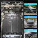Transmission Skid Plate Compatible with 2015-2022 Ford F150 4WD 2.7L EcoBoost, 3.3L, 3.5L EcoBoost, Steel Under Guard Splash Shield with Install Accessories