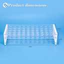 5 Pack Plastic Test Tube Rack, 50 Holes Lab Rack Holder for 16mm Tubes, Detachable, Transparent